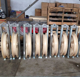 ফাইবার অপটিক কেবল লাইন বেসিক নির্মাণ সরঞ্জাম বড় ব্যাস φ660x100mm স্ট্রিংিং পুলি ব্লক