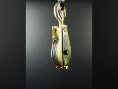 10 কেএন টাওয়ার ইরেকশন সরঞ্জাম তিন চাকার ইস্পাত উত্তোলন ট্যাকল গ্যালভানাইজড ইস্পাত ফ্রেম