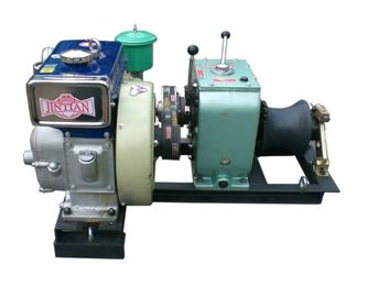 কেনা Capstan Cable Winch Puller With Diesel Engine Power Motor 4HP online manufacture