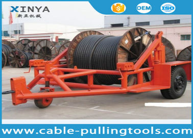 কেনা 5 Ton Cable Reel Trailer , Cable Drum Carrier for stringing with automatic braking device online manufacture