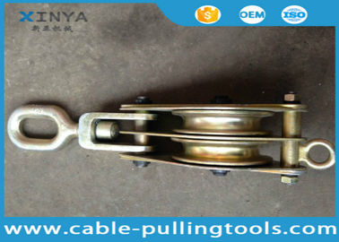 কেনা Heavy Duty 3T Steel Double Wheel Wire Rope Pulley Block With Swivel Eye online manufacture