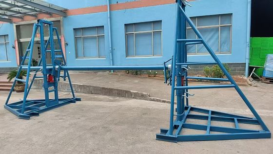 কেনা 5 Ton Hydraulic Cable Drum Jack Stand with 1.5 Meters Lifting Height and 5000 kg Capacity for Overhead and Underground Cable Installation online manufacture