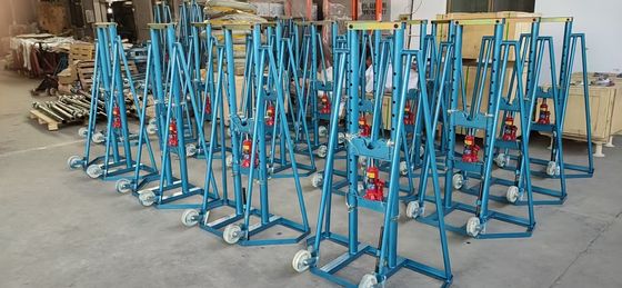 কেনা 10 Ton Heavy Duty Hydraulic Wire Reel Jack Stand – Corrosion Resistant Cable Reel Stand for Industrial Use online manufacture