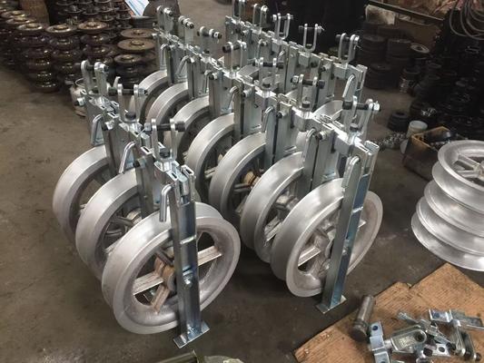 কেনা Aluminum Sheave Stringing Pulley Block with Corrosion Resistant Galvanized Surface and High Load Capacity for Power Line Construction online manufacture