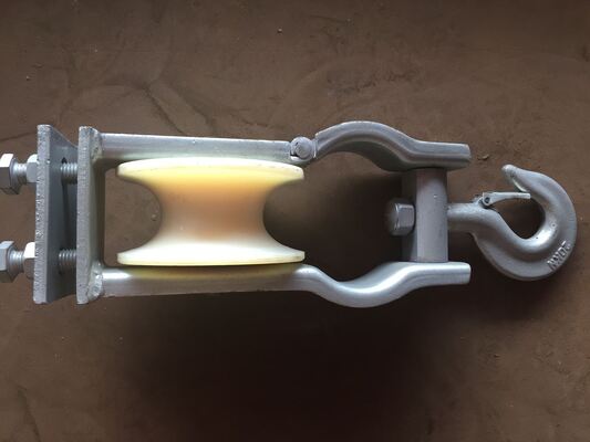 কেনা ট্রান্সমিশন লাইন স্ট্রিংিংয়ের জন্য হুকযুক্ত স্টাইলের ডিজাইন এবং ১২০x৫৮মিমি হুইল সাইজের ইউনিভার্সাল ক্রসআর্ম স্ট্রিংিং পুলি online manufacture