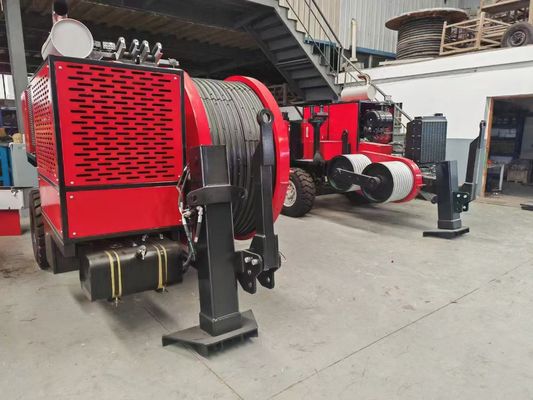 SA-YQ60 60KN স্ট্রিং কন্ডাক্টরের জন্য ডিজেল ইঞ্জিন সহ হাইড্রোলিক ক্যাবল টুলার