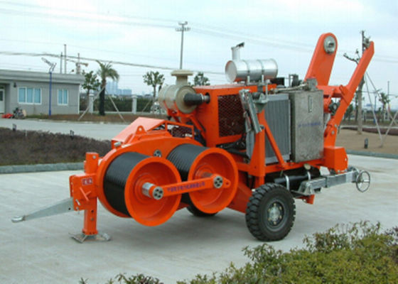 হাইড্রোলিক ক্যাবল পুলার উইঞ্চ, ২২০KN ক্ষমতা, অসীম পরিবর্তনশীল গতি, এবং ক্যাবল স্ট্রিংিং সরঞ্জামের জন্য স্বয়ংক্রিয় ওভারপুল সুরক্ষা সহ