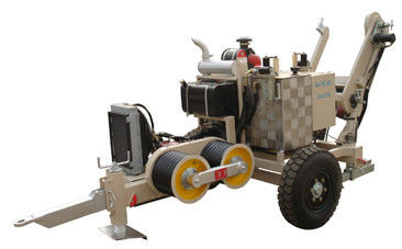 ২২০কেভি ট্রান্সমিশন লাইনের জন্য ডিজেল ইঞ্জিন সহ ৪০কেএন সর্বোচ্চ লাইনপুল হাইড্রোলিক কেবল পুলার