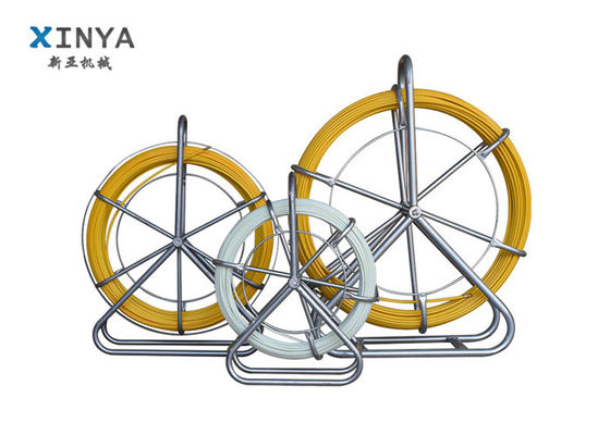 4 মিমি ব্যাসার্ধ 150 মিটার দৈর্ঘ্য ফাইবারগ্লাস শক্ত প্লাস্টিকের সাথে ভূগর্ভস্থ তারের টানার জন্য ফাইবারগ্লাস নল রড