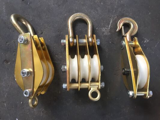 অ্যালুমিনিয়াম খাদ স্ন্যাপ ব্লক ওয়্যার রোপ পলি নাইলন হুইল এবং সাইড-ওপেনিং ডিজাইন সহ ভারী-ডুয়িং লিফটিংয়ের জন্য